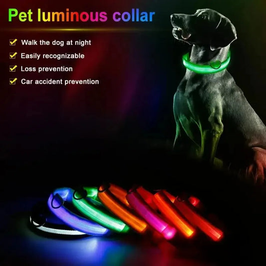 LED Glow Dog Collar - Adjustable & Waterproof