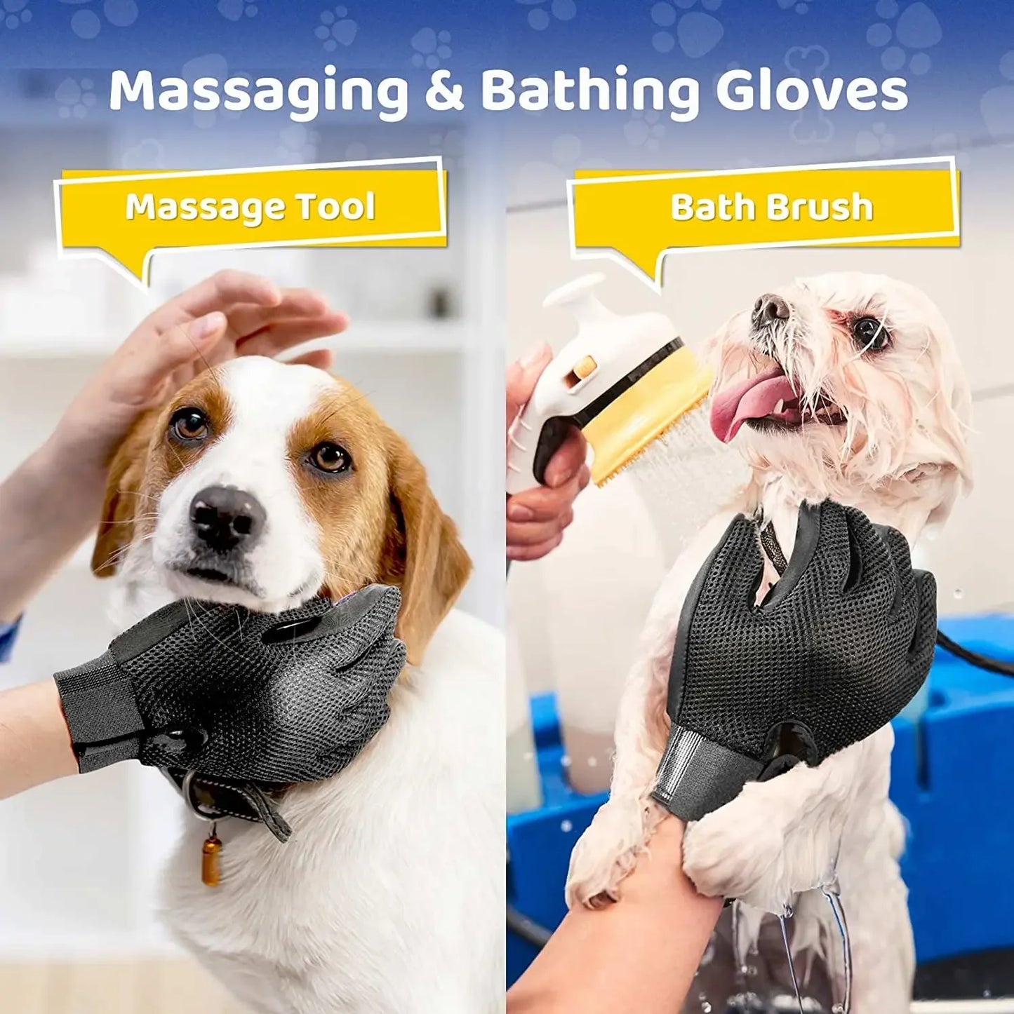 Magic Pet Grooming Glove - Hair Remover and Massager