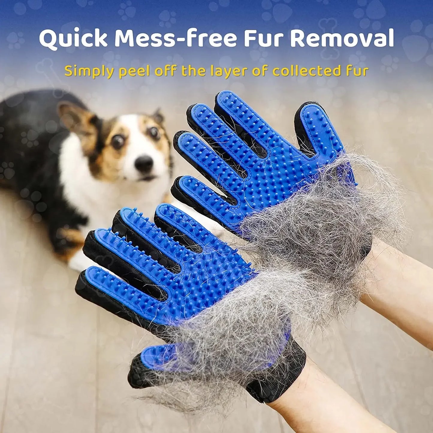 Magic Pet Grooming Glove - Hair Remover and Massager