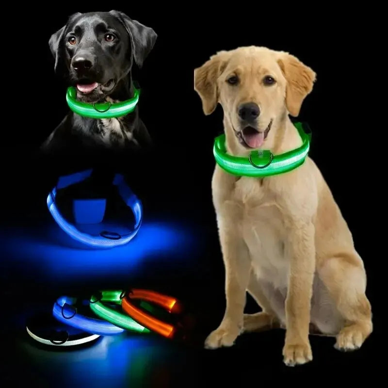 LED Glow Dog Collar - Adjustable & Waterproof